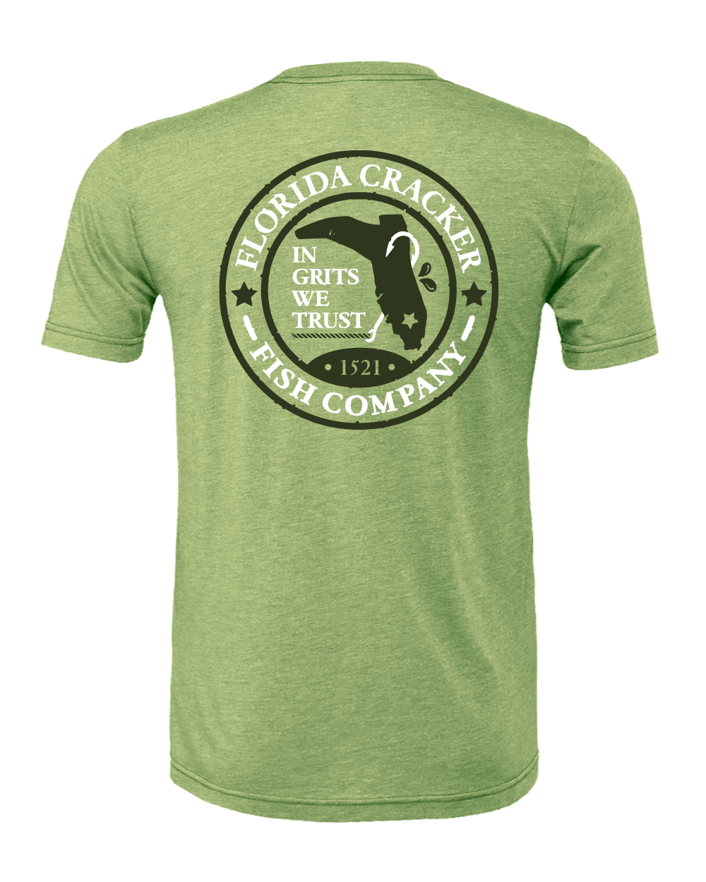 FISH CO V-NECK SHIRT - HEATHER GREEN