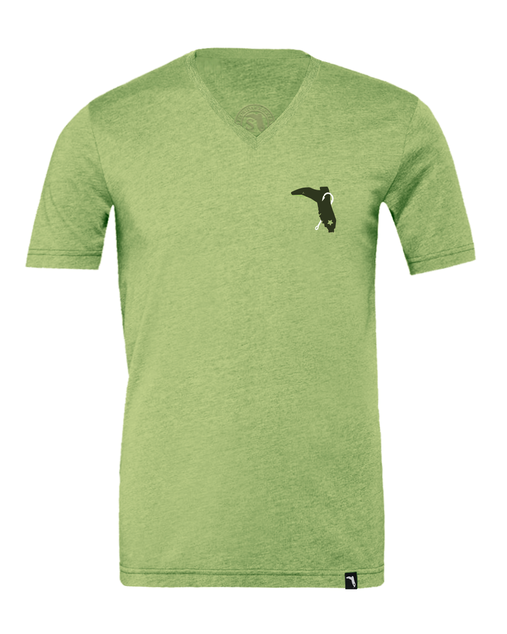 FISH CO V-NECK SHIRT - HEATHER GREEN