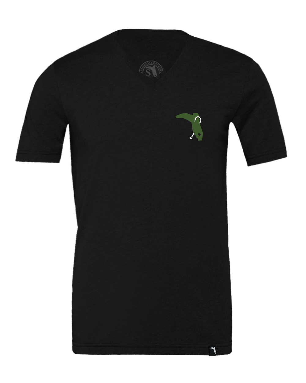 FISH CO V-NECK SHIRT - BLACK HEATHER