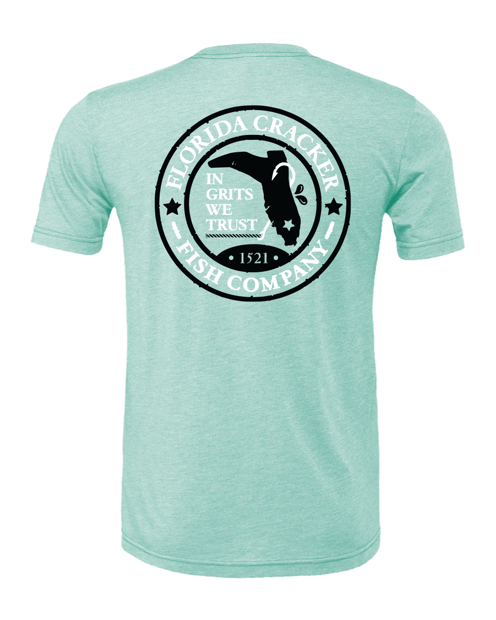 FISH CO SHIRT S/S - HEATHER PRISM MINT