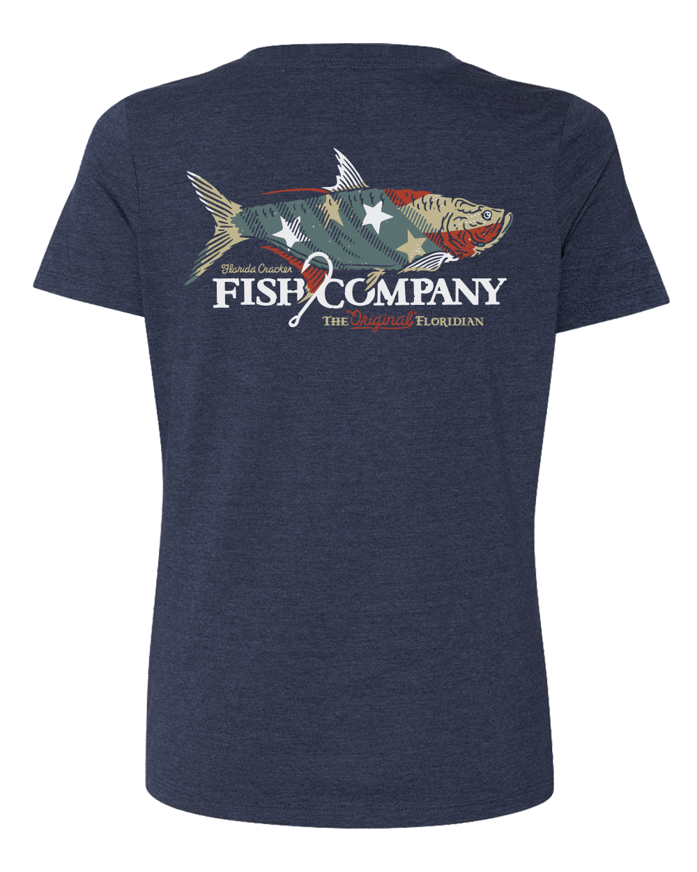 LIMITED FISH TARPON V-NECK SHIRT - HEATHER NAVY