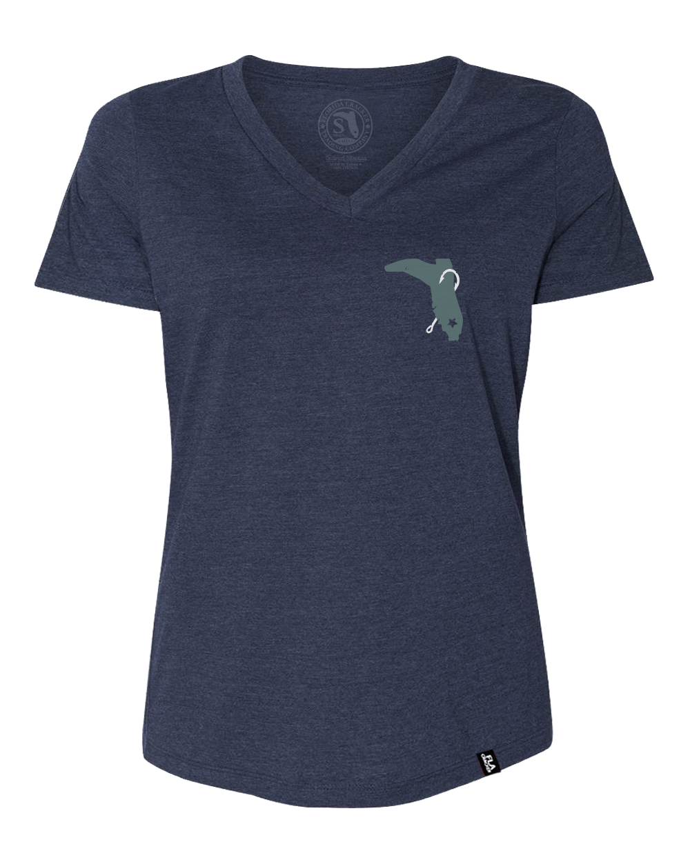 LIMITED FISH TARPON V-NECK SHIRT - HEATHER NAVY