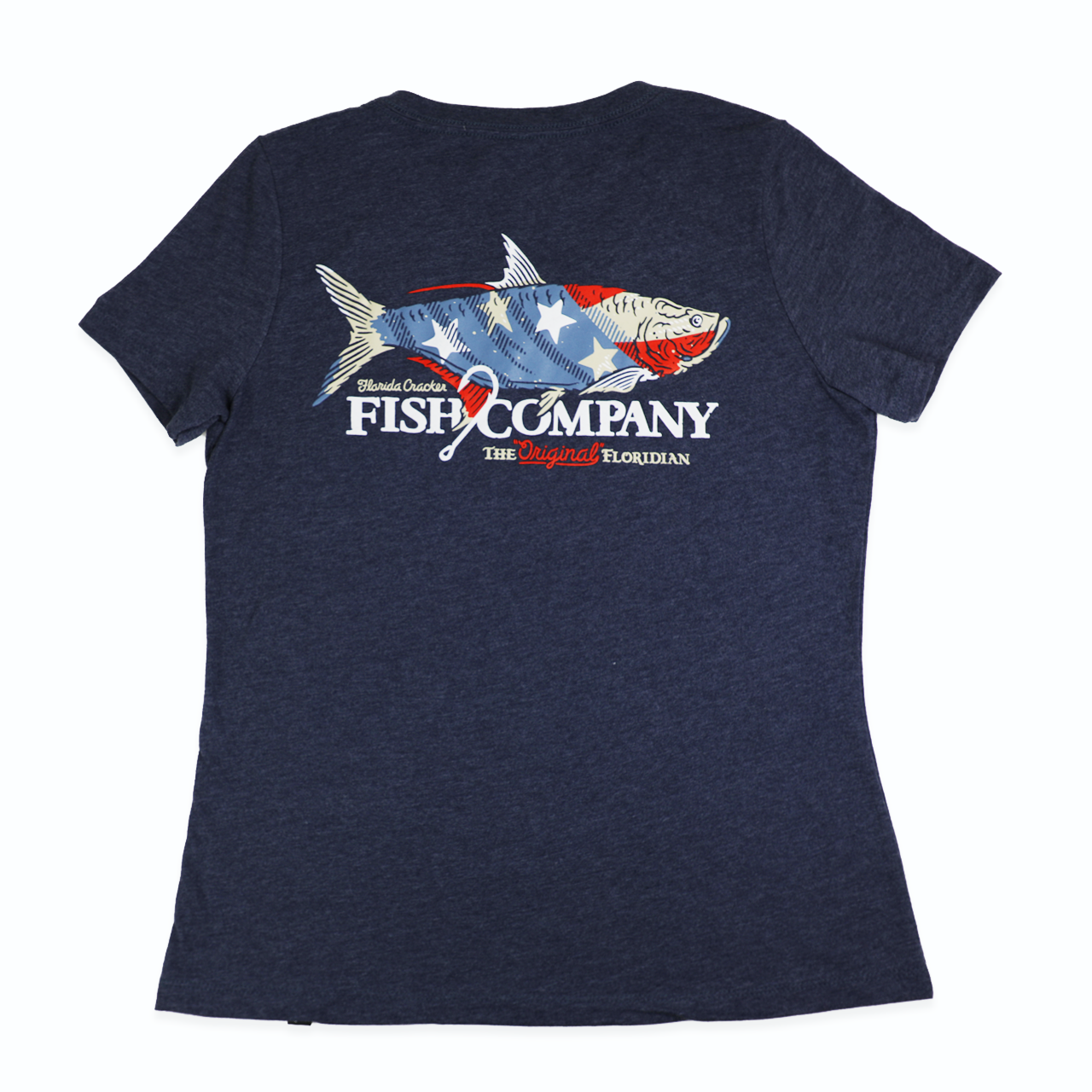 LIMITED FISH TARPON V-NECK SHIRT - HEATHER NAVY