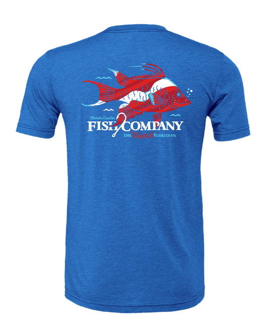 LIMITED FISH HOG FISH SHIRT S/S - HEATHER COLUMBIA BLUE