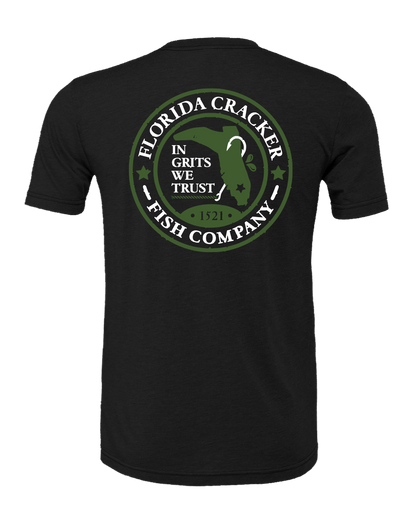 FISH CO V-NECK SHIRT - BLACK HEATHER
